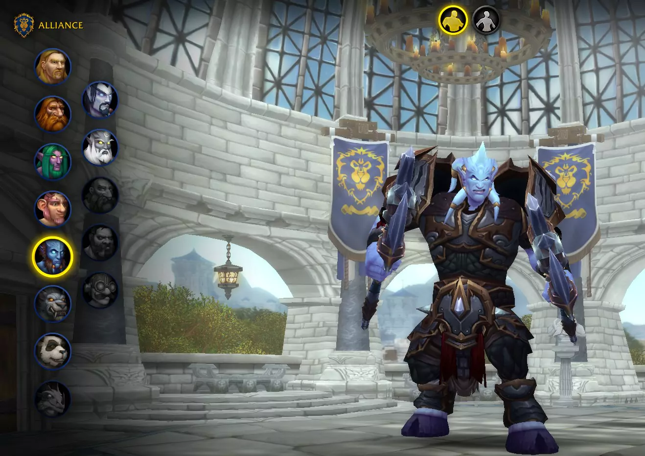 A Draenei in World of Warcraft.