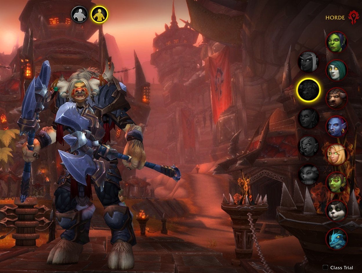 A Highmountain Tauren in World of Warcraft. 