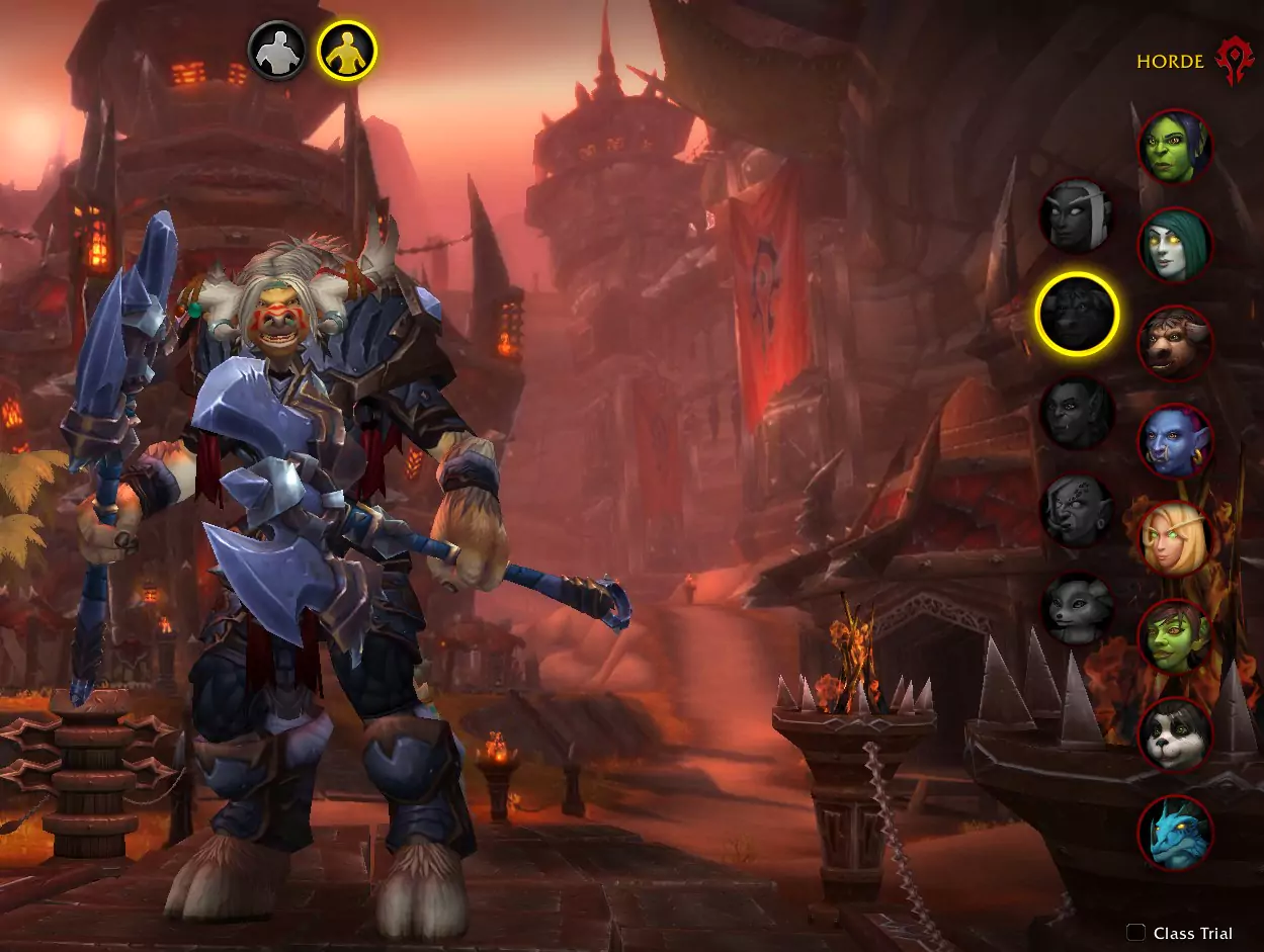 A Highmountain Tauren in World of Warcraft.
