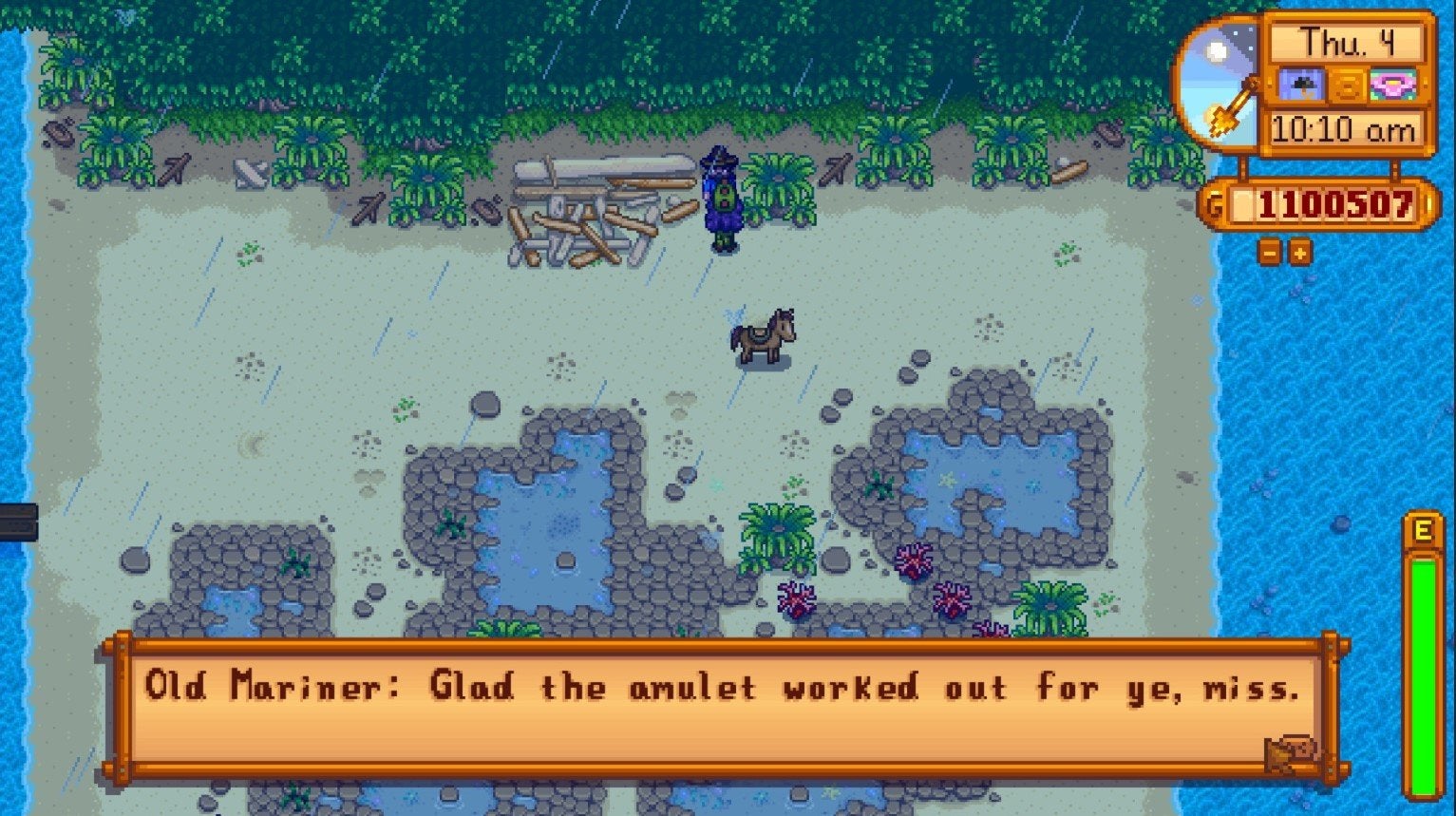 The Old Mariner in Stardew Valley, who sells the Mermaid's Pendant.