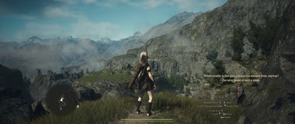 The Arisen wandering the land alone in Dragon's Dogma 2.
