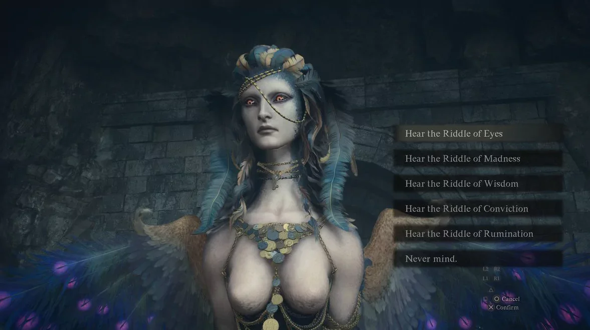 The Sphinx, a half-woman, half-beast creature in Dragon's Dogma 2.