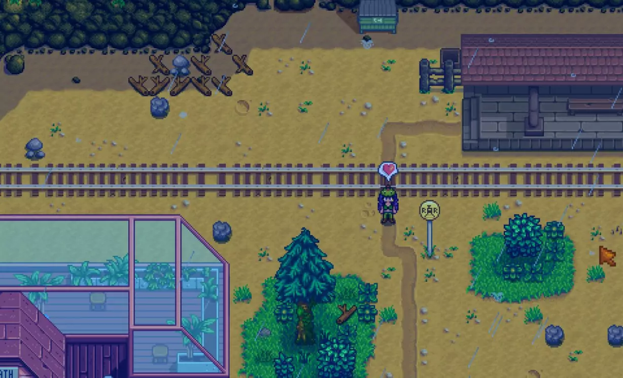 The Railroad in the Mountains, where the Stardew Valley train passes through.
