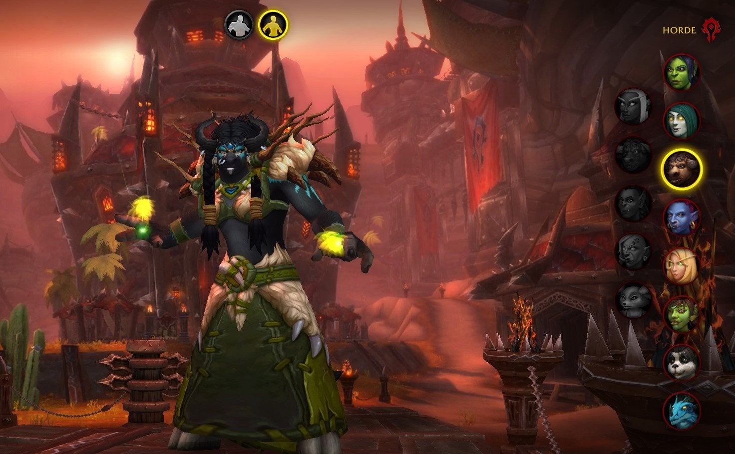 A Tauren in World of Warcraft.