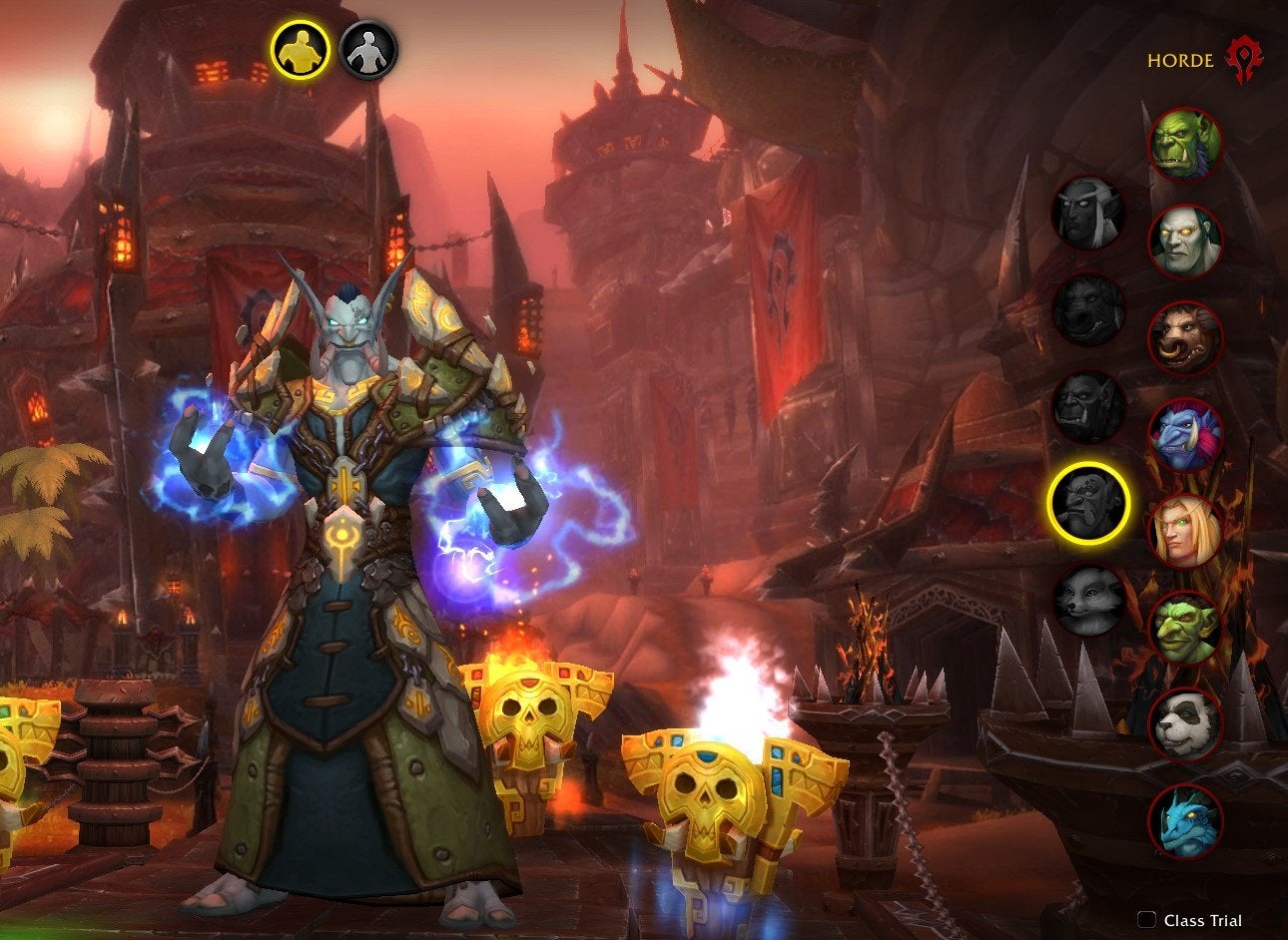 A Zandalari Troll in World of Warcraft. 