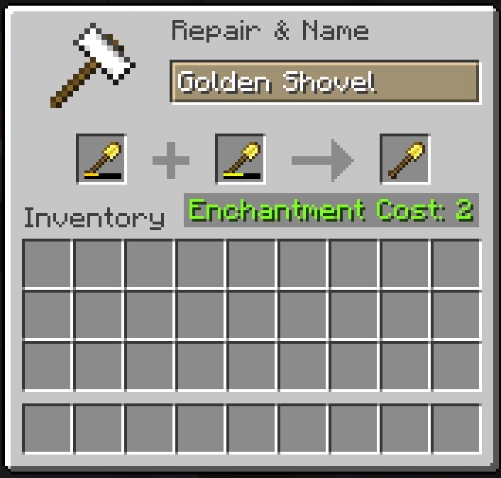 Repairing a Golden Shovel on an Anvil.