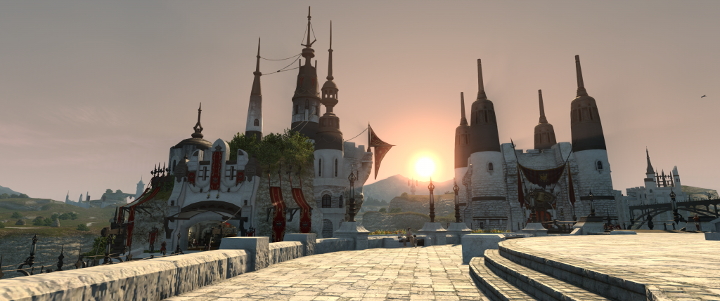 Limsa Lominsa, a starting city in Final Fantasy XIV.